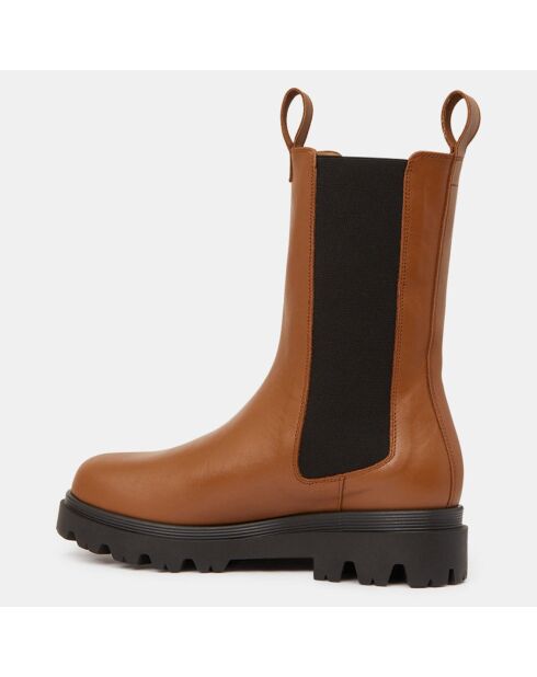 Chelsea Boots en Cuir Mid camel