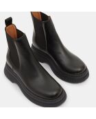 Chelsea Boots en Cuir Semelles Creepers noires - Talon 5 cm