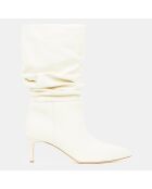 Bottes en Cuir écrues - Talon 6 cm