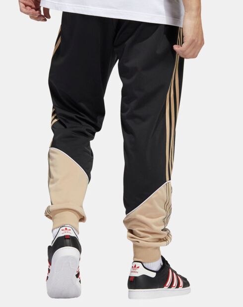 Jogging droit beige/noir