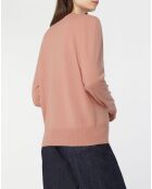 Pull 100% Cachemire Zabri col rond rose