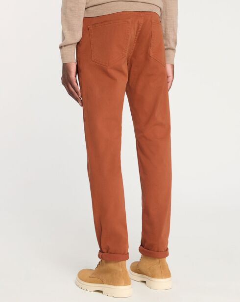 Pantalon en Coton stretch Kuflex marron clair