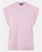 Pull en Laine & Cachemire Solal sans manches violet clair