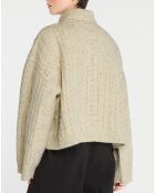 Beiger Pullover aus Wollmischung Totême