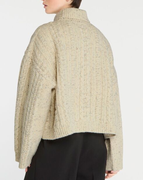 Beiger Pullover aus Wollmischung Totême