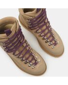 Boots en Velours de Cuir Everest beiges