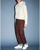 Pantalon chino jogging en Coton Nujog marron foncé