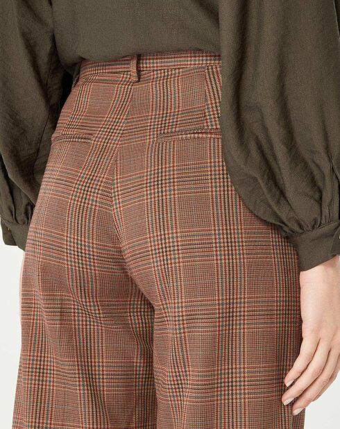 Pantaloni rotondi scozzesi marroni