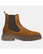 Chelsea boots semelle épaisse marron