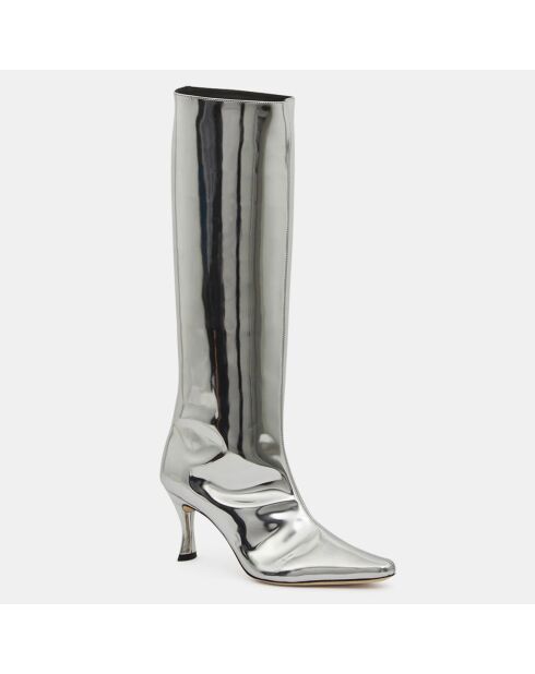Bottes Stevie argentées - Talon 7.5 cm