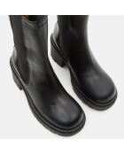 Chelsea Boots en Cuir Mid noires - Talon 8 cm