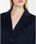 Manteau en Laine Pandora bleu marine