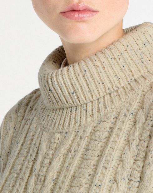 Beiger Pullover aus Wollmischung Totême