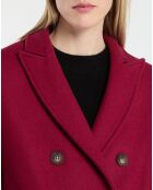 Manteau en Laine mélangée Balba rouge foncé