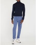 Pantalon chino en Coton bio droit Kutdroit bleu vintage