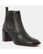 Chelsea Boots en Cuir noires - Talon 7 cm