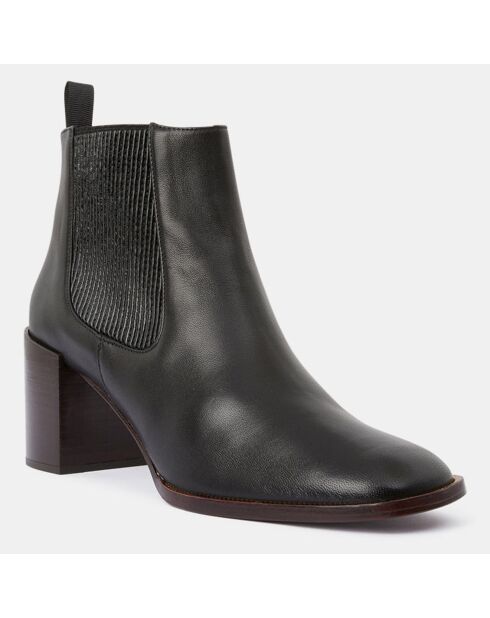 Chelsea Boots en Cuir noires - Talon 7 cm