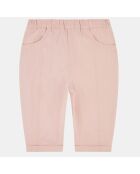 Pantalon en twill de coton bio Ophra rose