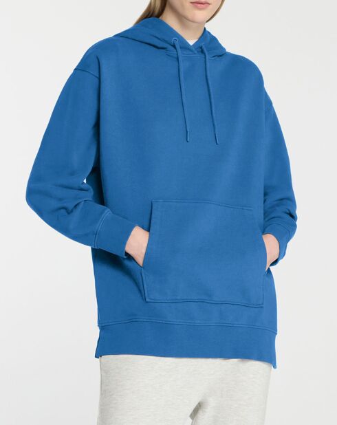 Sweat en Coton bio Raffut à capuche bleu