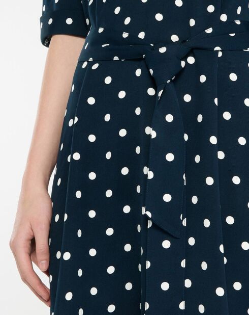 Abito Badam blu/bianco a pois