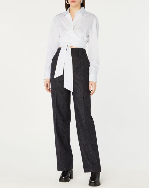 Chemise en Coton à nouer Adi blanche