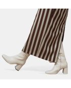 Bottes en Cuir Quintana écrues - Talon 7 cm