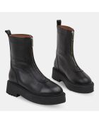 Boots Mid Zip noires - Talon 5 cm