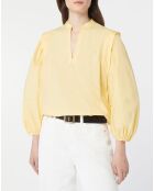 Blouse en Popeline de Coton Mimosa jaune clair