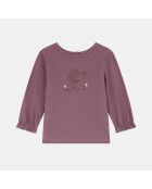 T-Shirt en coton bio Ama imprimé violet