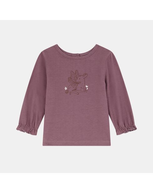 T-Shirt en coton bio Ama imprimé violet