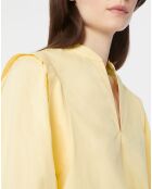 Blouse en Popeline de Coton Mimosa jaune clair