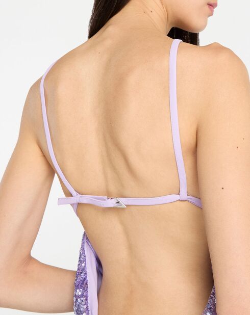 Paarse jurk met pailletten van Audrey