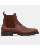 Chelsea boots en Cuir Elba marron foncé