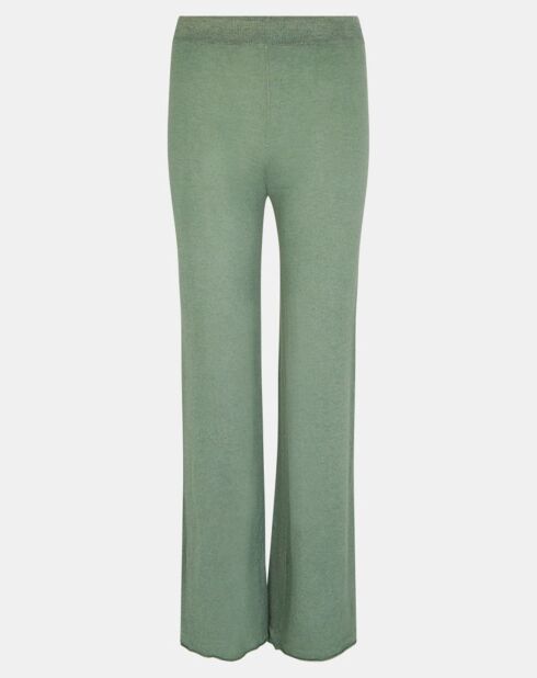 Pantalon 100% Cachemire vert