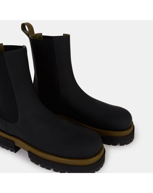 Chelsea Boots en Velours de Cuir Augusta noires