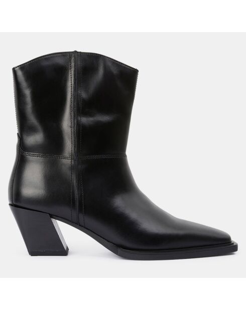 Boots en Cuir noires - Talon 6.5 cm