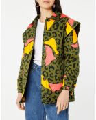 Veste matelassée Miomandre imprimé léopard kaki