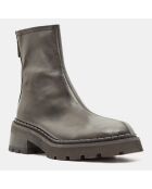 Zwarte leren laarzen van Alister met hak van 6 cm RECOCHE GL OFF