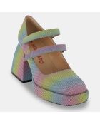 Sandales Julie multicolores - Talon 10 cm