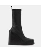 Bottines en Cuir Hanae noires - Talon 10.5 cm