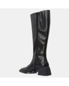 Bottes en Cuir noires - Talon 6 cm