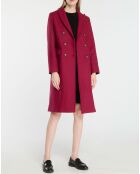 Manteau en Laine mélangée Balba rouge foncé