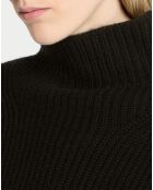 Pull en Laine & Cachemire Sydney col montant noir