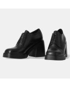 Derbies en Cuir noires - Talon 8.5 cm