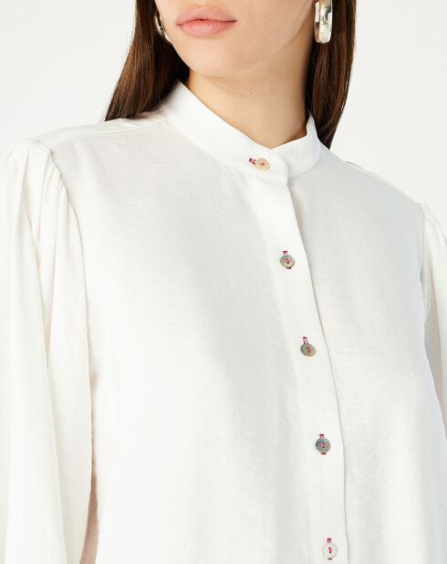 Chemise droite Agutte à col officier écrue