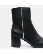 Bottines en Cuir talon détail vertes - Talon 7 cm