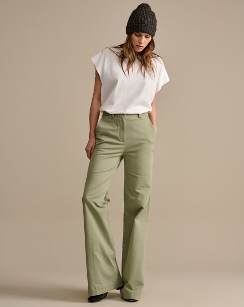 Pantalon flare Liquor thym