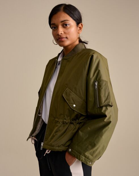 Veste bombers oversize Heyden vert olive