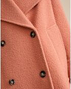 Manteau oversize 100% Laine Vendeta blush