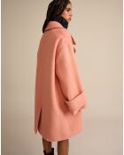 Manteau oversize 100% Laine Vendeta blush